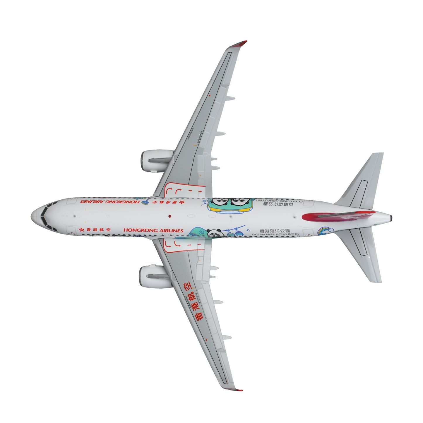 Hong Kong Airlines x Ocean Park "Panda Friends"|  A320 1:200 Limited Edition Livery Aircraft Model A320 1:200 限量版彩繪客機飛機模型