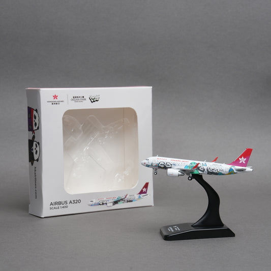 Hong Kong Airlines x Ocean Park "Panda Friends"|  A320 1:400 Limited Edition Livery Aircraft Model A320 1:400 限量版彩繪客機飛機模型